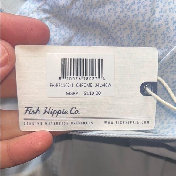 Men's 5-Pocket Fish Hippie Khaki Pants - Picture 9 of 9